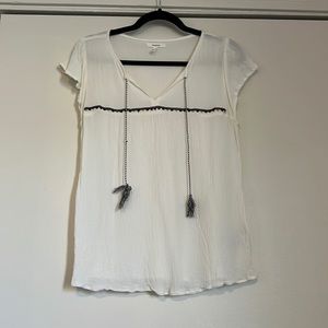 MOVING SALE white peasant blouse